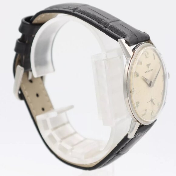 Vintage 32mm Wittnauer Sub-Seconds Men\'s Mechanical Wristwatch Swiss Steel main image 4